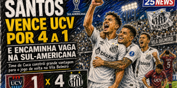 SANTOS GOLEIA A UCV POR 4 A 1 NA VENEZUELA E FICA PERTO DAS OITAVAS DA SUL-AMERICANA