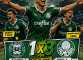 PALMEIRAS VENCE O CORITIBA POR 3 A 1 E MANTÉM A LIDERANÇA DO BRASILEIRÃO
