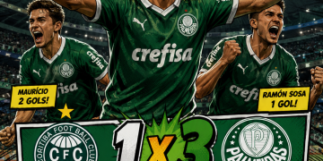 PALMEIRAS VENCE O CORITIBA POR 3 A 1 E MANTÉM A LIDERANÇA DO BRASILEIRÃO