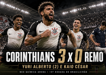 CORINTHIANS DÁ SHOW, GOLEIA O REMO E ENCOSTA NO G-6 DO BRASILEIRÃO
