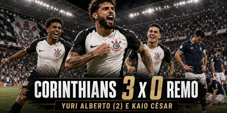 CORINTHIANS DÁ SHOW, GOLEIA O REMO E ENCOSTA NO G-6 DO BRASILEIRÃO