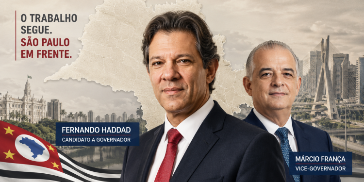 PT OFICIALIZA FERNANDO HADDAD AO GOVERNO DE SÃO PAULO; MÁRCIO FRANÇA SERÁ VICE