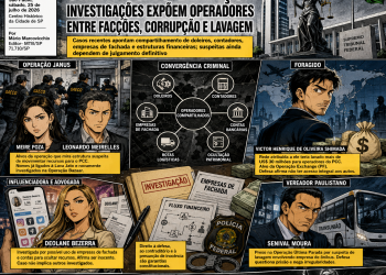 CRIME COMO SERVIÇO: INVESTIGAÇÕES EXPÕEM OPERADORES ENTRE FACÇÕES, CORRUPÇÃO E LAVAGEM