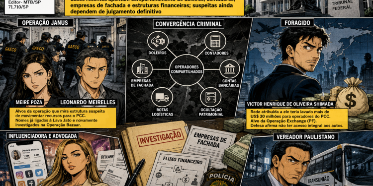 CRIME COMO SERVIÇO: INVESTIGAÇÕES EXPÕEM OPERADORES ENTRE FACÇÕES, CORRUPÇÃO E LAVAGEM