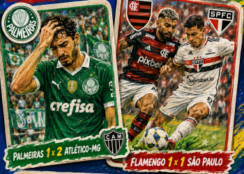 20ª rodada: PAULISTAS TROPEÇAM NO BRASILEIRÃO: PALMEIRAS PERDE; SÃO PAULO, SANTOS E CORINTHIANS EMPATAM