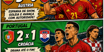 BOLETIM DIÁRIO DA COPA DO MUNDO 2026-FASE MATA-MATA: Espanha dá show, Portugal vence clássico dramático e Suíça confirma vaga nas oitavas