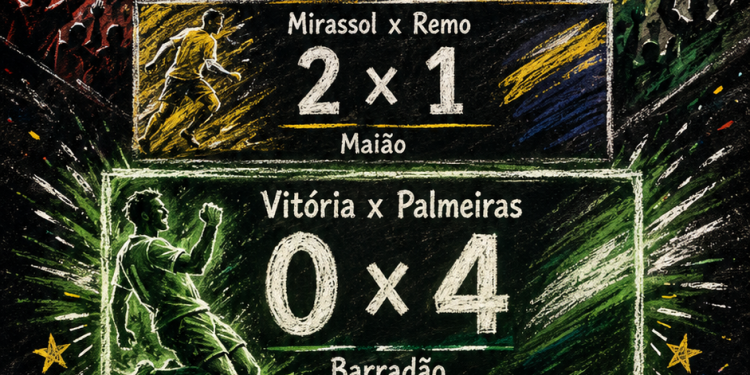 Verdão aproveita duas expulsões do Vitória e faz 4 a 0 no Barradão; Flamengo tropeça diante do Internacional, Mirassol deixa o Z-4 e Fluminense e Bahia empatam no Maracanã