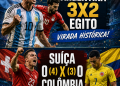 DIÁRIO DA COPA — ARGENTINA RESSUSCITA CONTRA O EGITO; SUÍÇA ELIMINA A COLÔMBIA NOS PÊNALTIS