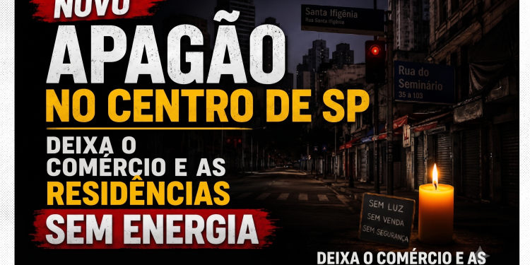 Apagão deixa ruas e imóveis sem energia no Centro Histórico de São Paulo