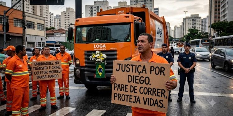 LUTO NAS RUAS: GARIS PARALISAM COLETA APÓS MORTE DE TRABALHADOR