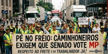 PÉ NO FREIO: CAMINHONEIROS EXIGEM QUE SENADO VOTE MP