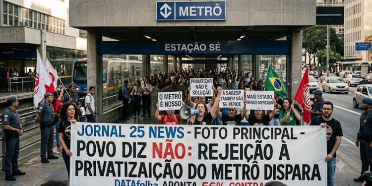 POVO DIZ NÃO: REJEIÇÃO À PRIVATIZAÇÃO DO METRÔ DISPARA