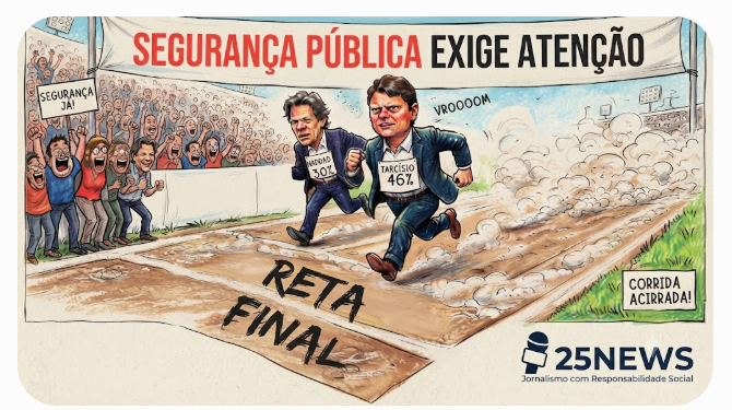 DATAFOLHA: TARCÍSIO LIDERA COM 46%, HADDAD TEM 30%; SEGURANÇA É O PRINCIPAL PONTO DE ATENÇÃO