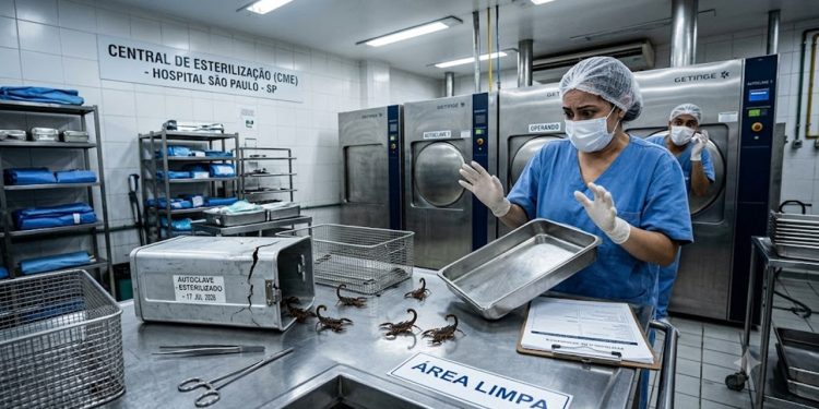 TERROR NO HOSPITAL: ESCORPIÕES INVADEM CENTRAL DE ESTERILIZAÇÃO EM SP
