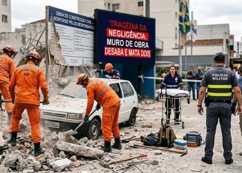 TRAGÉDIA DA NEGLIGÊNCIA: Muro de obra desaba e mata dois