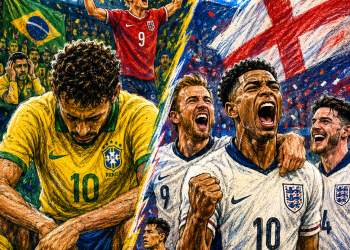 BOLETIM DIÁRIO DA COPA :BRASIL VOLTA PARA CASA. INGLATERRA AVANÇA.