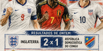 BOLETIM DIÁRIO DA COPA DO MUNDO 2026: Inglaterra reage, Bélgica faz virada histórica e Estados Unidos confirmam favoritismo