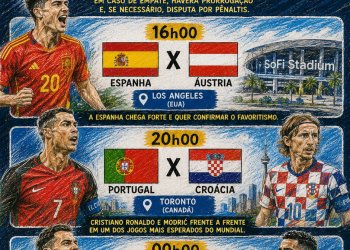Espanha, Portugal, Croácia, Áustria, Suíça e Argélia entram em campo em busca de uma vaga na próxima fase do Mundial.