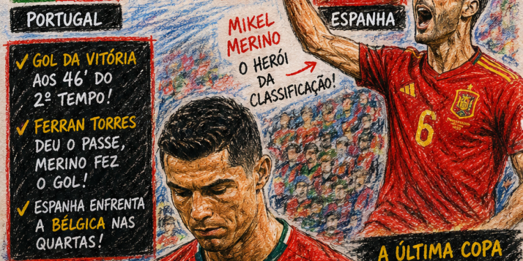 PORTUGAL FAZ AS MALAS E VOLTA PARA PORTUGAL: GOL NO FIM DERRUBA PORTUGAL: ESPANHA VENCE POR 1 A 0 E AVANÇA ÀS QUARTAS