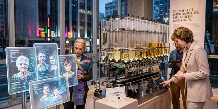 ARTE DIGITAL NA PAULISTA: PERFUME DE IA E FAMÍLIA DIGITAL SÃO DESTAQUES DO FILE 2026