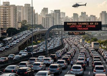 CIDADE TRAVADA: TRÂNSITO ALCANÇA 600 KM E RAPOSO TAVARES REGISTRA 23 KM DE LENTIDÃO
