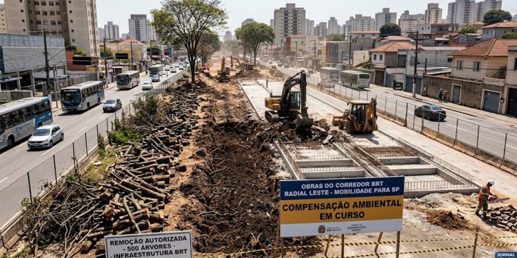 CONCRETO E SOBRA DE CALOR: OBRA DO BRT MOTIVA CORTE DE 500 ÁRVORES NA ZONA LESTE