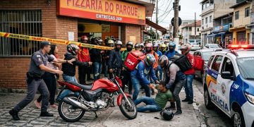 COVARDIA EM PIZZARIA: HOMEM ATIRA EM ENTREGADORES NA ZONA LESTE
