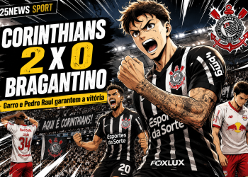 CORINTHIANS VENCE O BRAGANTINO FORA DE CASA E SOBE PARA 7º NO BRASILEIRÃO