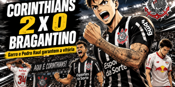 CORINTHIANS VENCE O BRAGANTINO FORA DE CASA E SOBE PARA 7º NO BRASILEIRÃO
