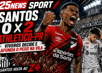 SANTOS AFUNDA NA VILA: PEIXE PERDE PARA O ATHLETICO-PR, VOLTA AO Z4 E VÊ PRESSÃO AUMENTAR