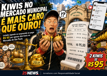 DOIS KIWIS POR R$ 95: LUTADOR JAPONÊS SE ASSUSTA NO MERCADÃO E REACENDE POLÊMICA DO “GOLPE DA FRUTA
