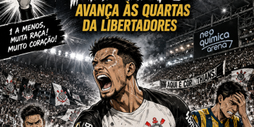 COM UM A MENOS, CORINTHIANS VENCE O ROSARIO CENTRAL E VAI ÀS QUARTAS DA LIBERTADORES