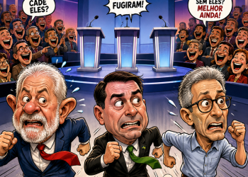 AUSENTE, LULA VIRA PRINCIPAL ALVO NO PRIMEIRO DEBATE PRESIDENCIAL; FLÁVIO FICA EM SEGUNDO PLANO