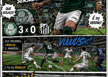 ANIVERSÁRIO COM SHOW: PALMEIRAS GOLEIA O SANTOS POR 3 A 0 E FLACO LÓPEZ BRILHA COM DOIS GOLS