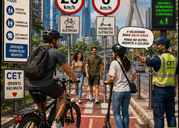 FREIO NAS ELÉTRICAS: SÃO PAULO LIMITA BIKES E PATINETES A 20 KM/H