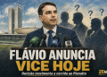 FLÁVIO BOLSONARO ANUNCIA HOJE SEU CANDIDATO A VICE-PRESIDENTE
