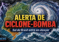 INMET ALERTA PARA POSSÍVEL “CICLONE-BOMBA” NO SUL DO BRASIL