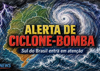 INMET ALERTA PARA POSSÍVEL “CICLONE-BOMBA” NO SUL DO BRASIL