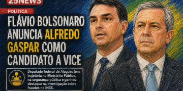 FLÁVIO BOLSONARO ANUNCIA ALFREDO GASPAR COMO CANDIDATO A VICE