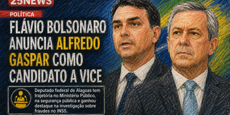 FLÁVIO BOLSONARO ANUNCIA ALFREDO GASPAR COMO CANDIDATO A VICE