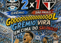 GRÊMIO VIRA SOBRE O SÃO PAULO, VENCE POR 2 A 1 E DEIXA A ZONA DE REBAIXAMENTO