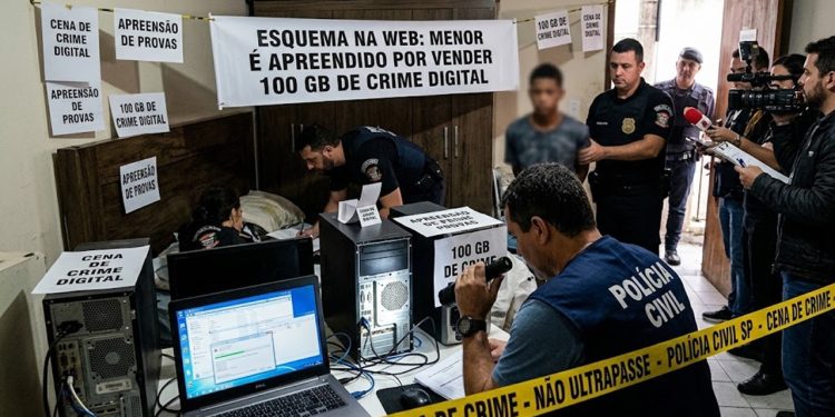 ESQUEMA NA WEB: MENOR É APREENDIDO POR VENDER 100 GB DE CRIME DIGITAL