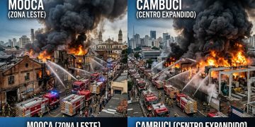 FOGO NO CENTRO EXPANDIDO: INCÊNDIOS DE GRANDES PROPORÇÕES ATINGEM GALPÕES NA MOOCA E NO CAMBUCI EM SP