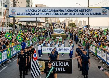 MARCHA DA CIDADANIA: PRAIA GRANDE ANTECIPA CELEBRAÇÃO DA INDEPENDÊNCIA COM DESFILE CÍVICO-MILITAR