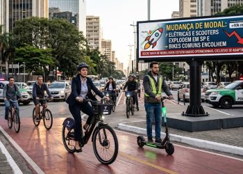 MUDANÇA DE MODAL: ELÉTRICAS E SCOOTERS EXPLODEM EM SP E BIKES COMUNS ENCOLHEM