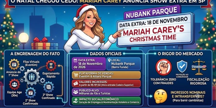 O NATAL CHEGOU CEDO: MARIAH CAREY ANUNCIA SHOW EXTRA EM SP