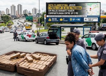 ROTA CLANDESTINA: JOVEM É PRESA COM 36 KG DE MACONHA EM MALAS DURANTE VIAGEM COMPARTILHADA ENTRE SP E MG