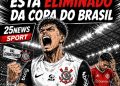 corinthians vence o Inter por 2X1, mas é eliminado da copa do Brasil