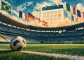 Ilustração editorial gerada por IA sobre sem rodada da série a: data fifa muda a agenda do fim de semana
