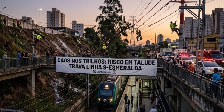 CAOS NOS TRILHOS: RISCO EM TALUDE TRAVA LINHA 9-ESMERALDA
